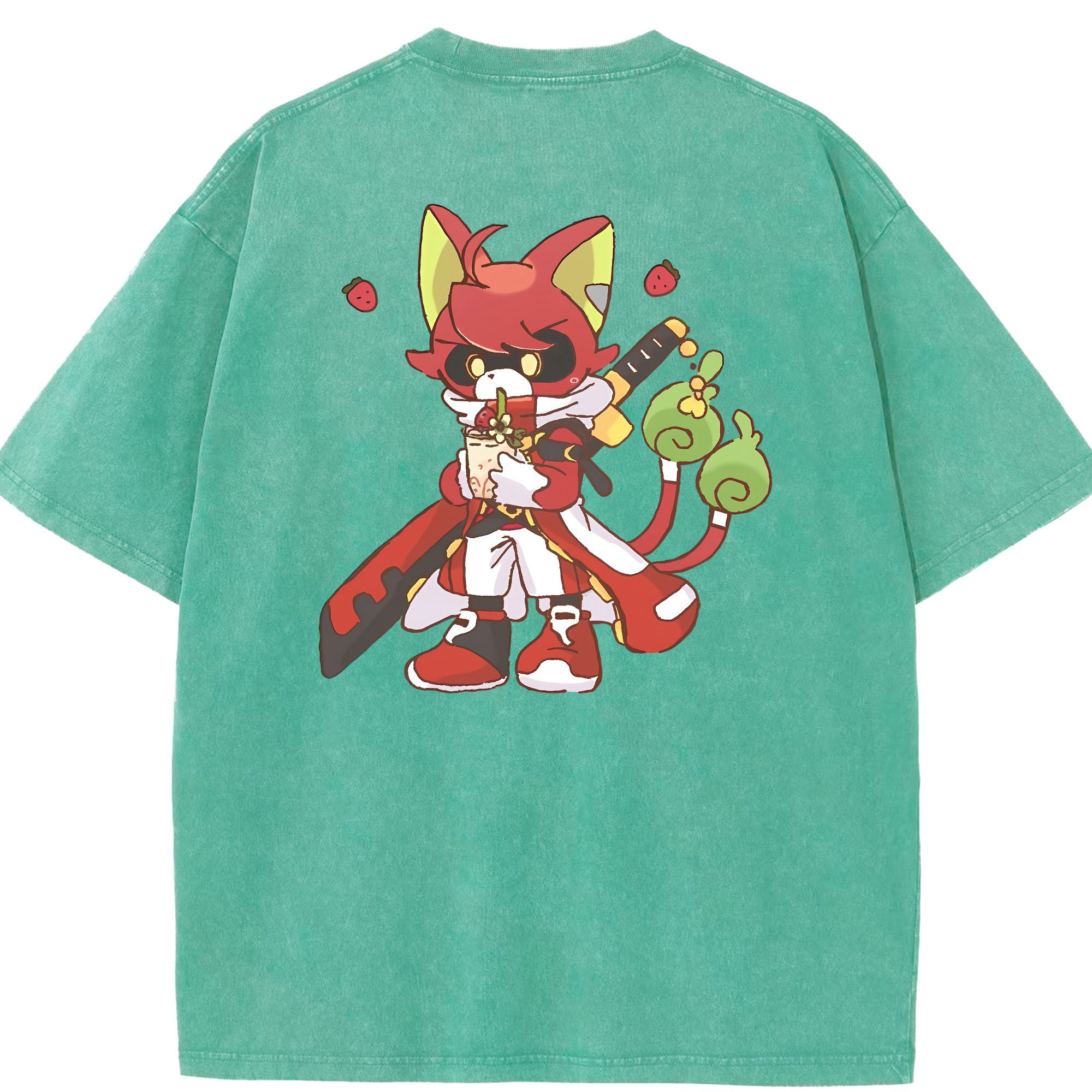 （画像用） 妖怪ウォッチ Yo-kai Watch 綿100% ヴィンテージ風 半袖Tシャツ（背面プリント）